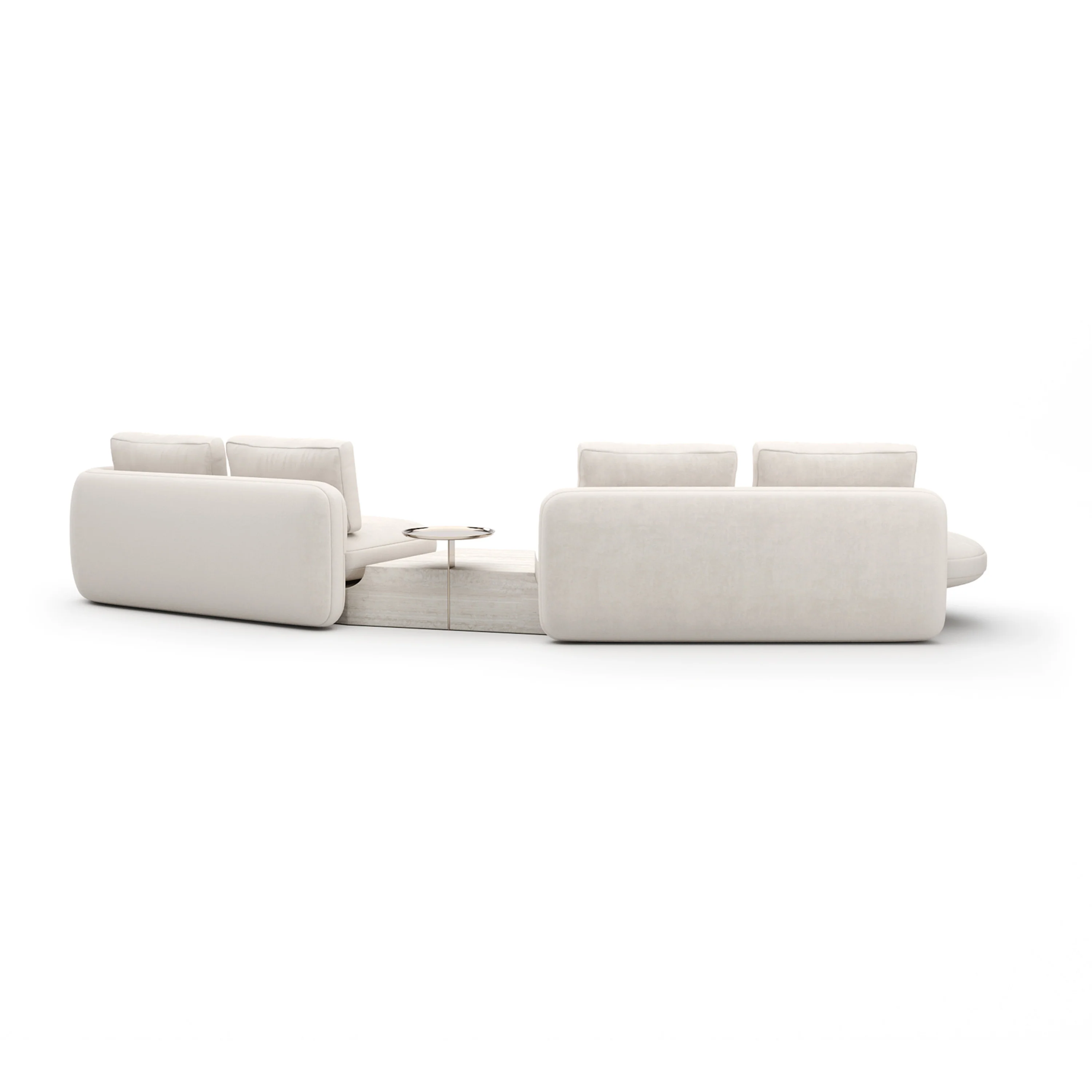 Overlap Left Bumper Sectional Ecru - Image 7