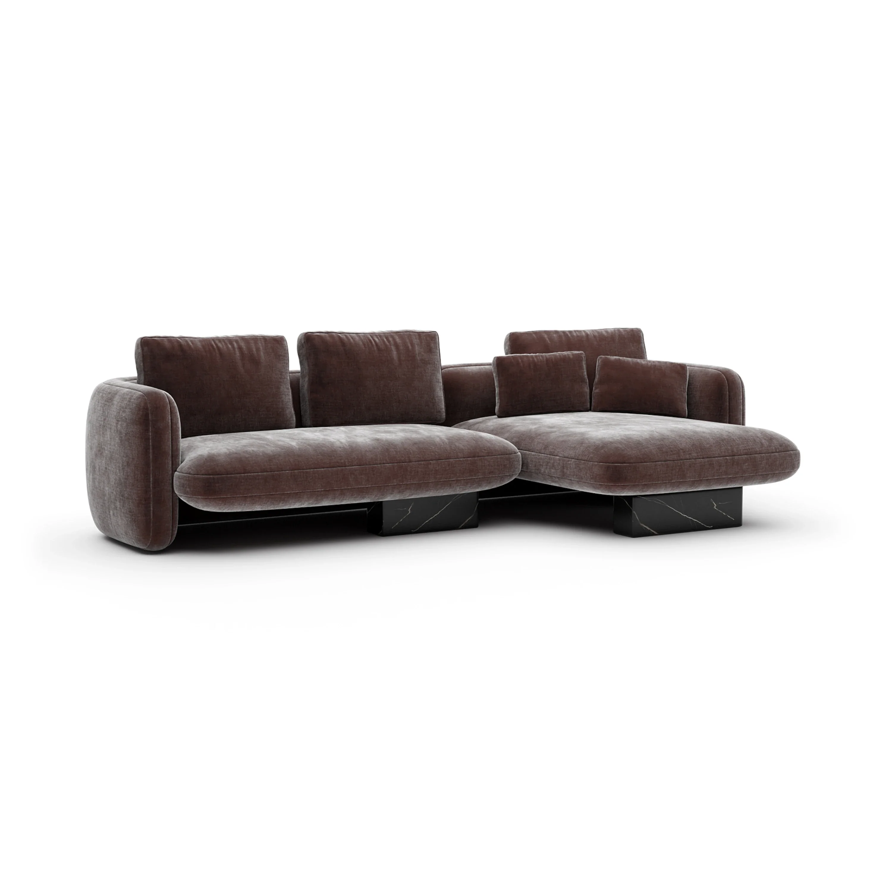 Overlap Right Chaise Sec Small Dk Taupe - Image 4